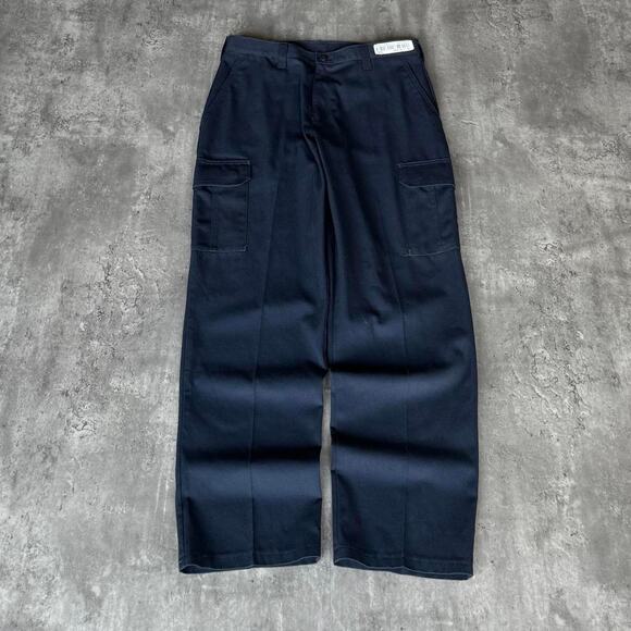 Vintage Navy Blue Y2K Cargo Utility Technical Workwear Pants - Picture 1 of 3